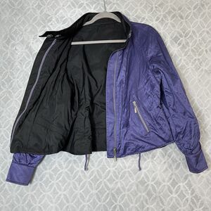 Mycra Pac Life Reversible Jacket Petite S/M Purple Black Hooded Water Resistant